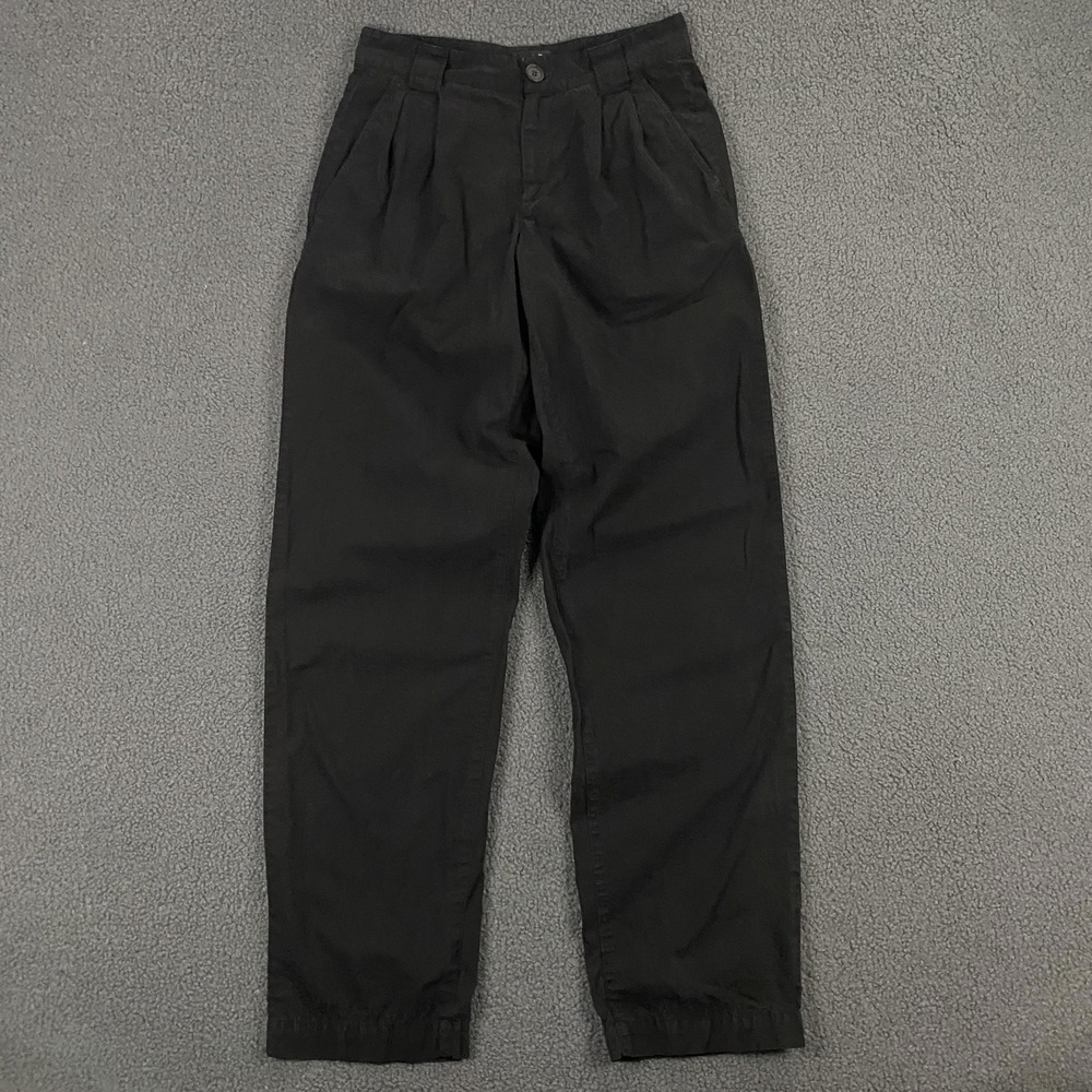 A.P.C. Pants Mens 46 Black Pleated Chino Tapered Elastic‎ Cuff Cotton 29x32